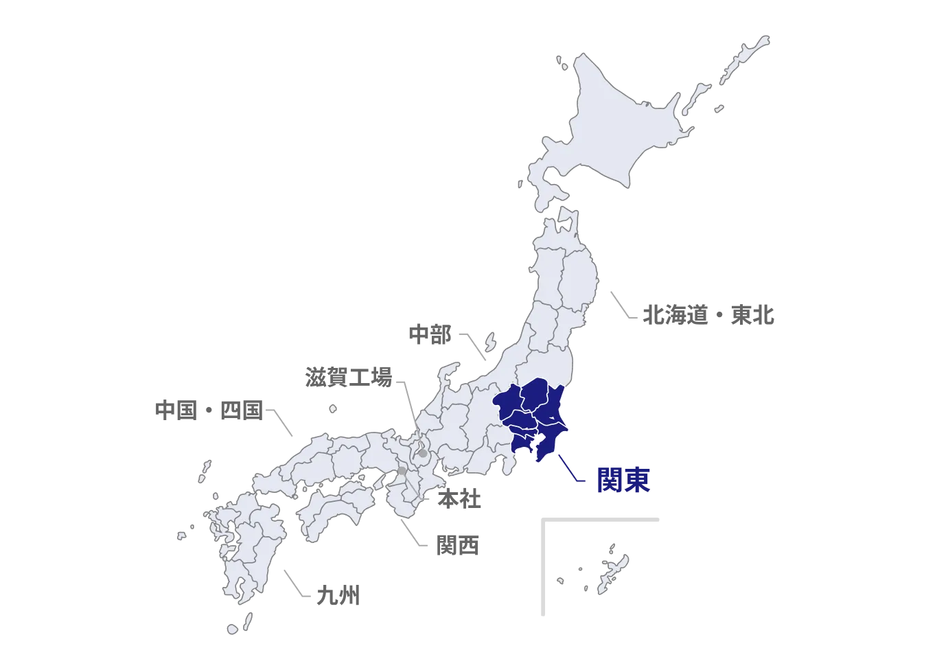 関東のマップ