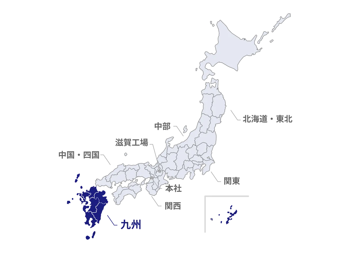 九州のマップ